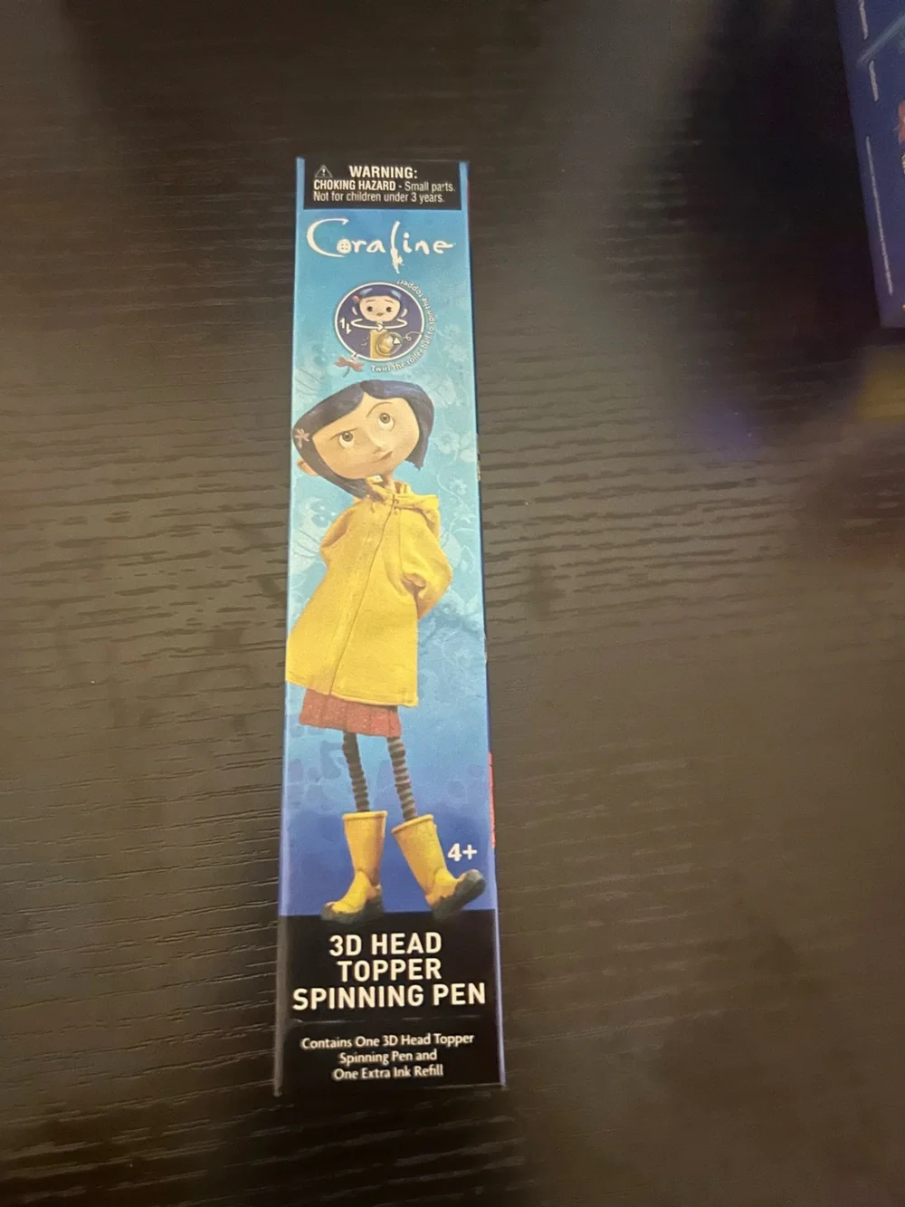 Source Unknown Yellow & Blue Coraline 3D Head Topper Spinning Pen